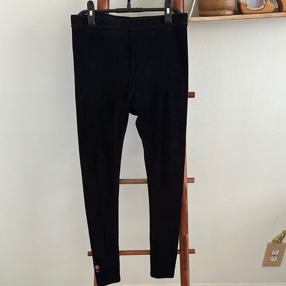 Vintage Ralph Lauren 90s ribbed leggings with logo